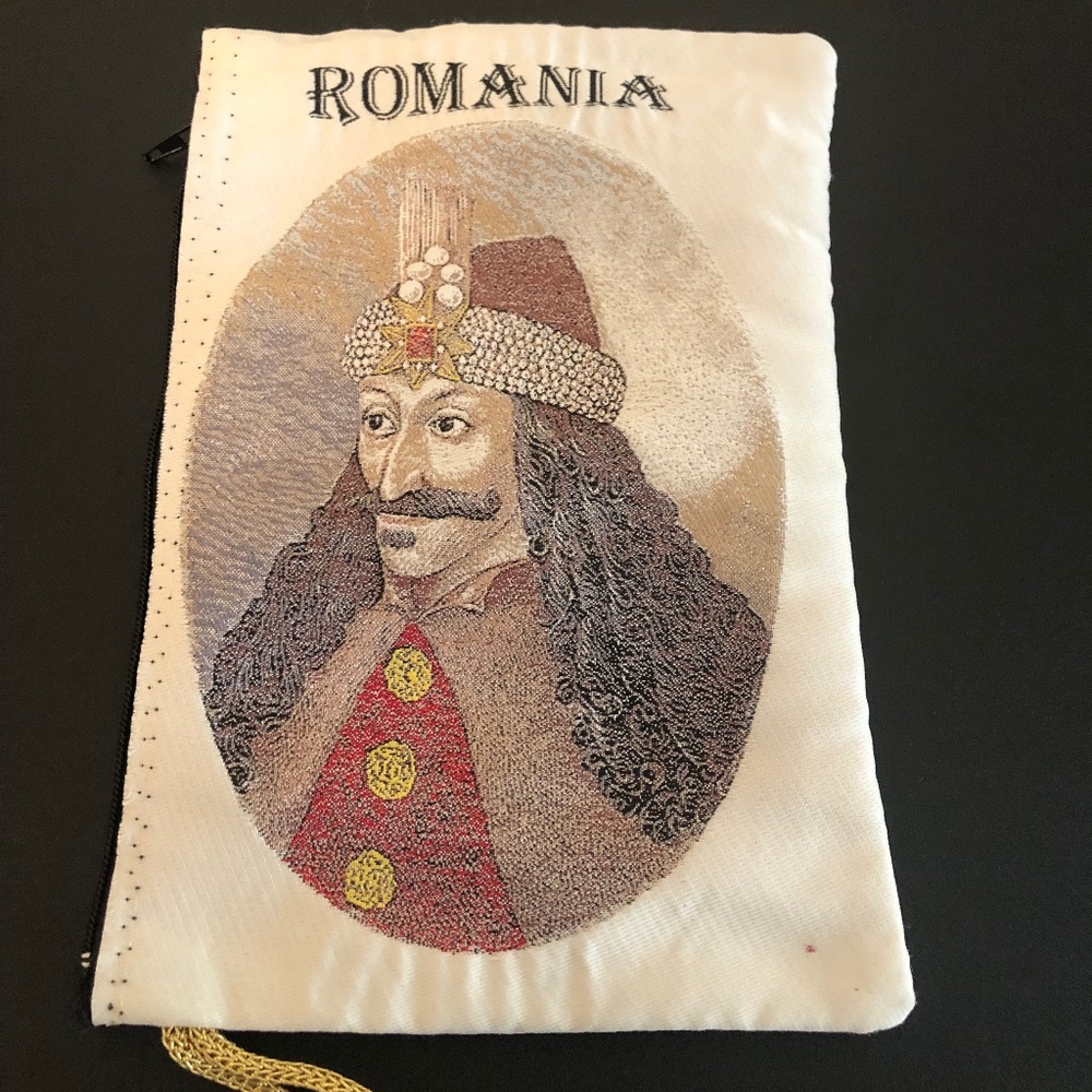 Romania Cosmetic Bag with Vlad Tepesh On It (Dracula) Purchased In Romania